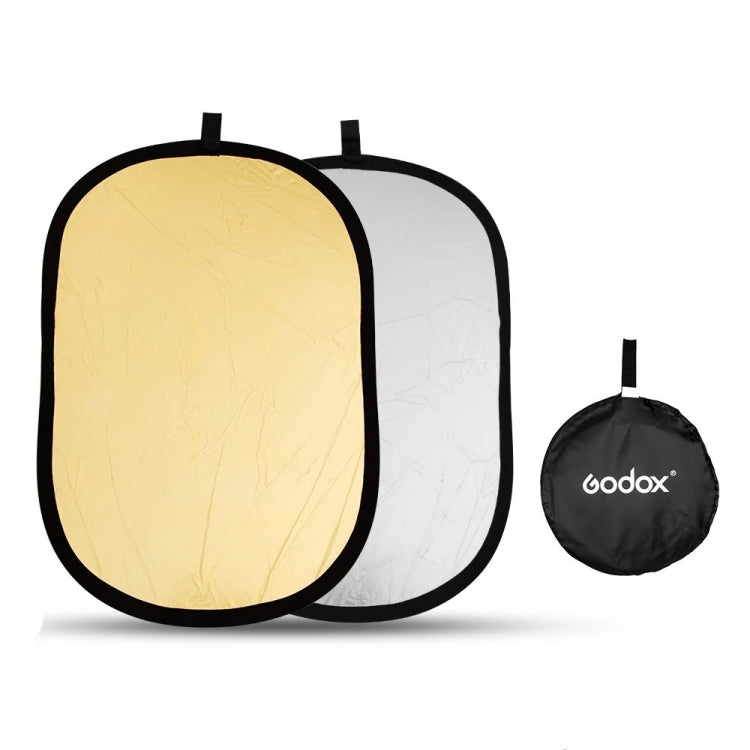 Godox FT01 2 in 1 Gold / Silver Oval Folding Reflector Board, Size: 90 x 120cm - free shipping - PMC TechLife - Order now!