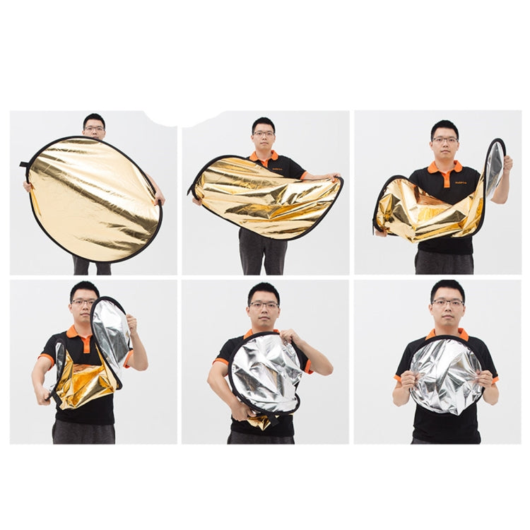 Godox FT01 2 in 1 Gold / Silver Oval Folding Reflector Board, Size: 100 x 150cm - free shipping - PMC TechLife - Order now!