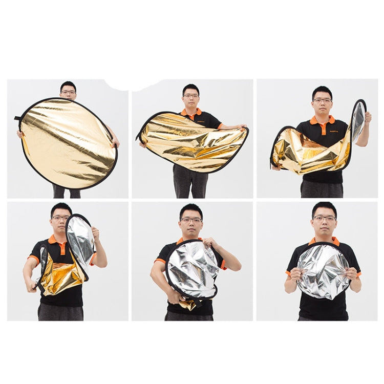 Godox FT01 60cm Round 2 in 1 Gold / Silver Folding Reflector Board - free shipping - PMC TechLife - Order now!