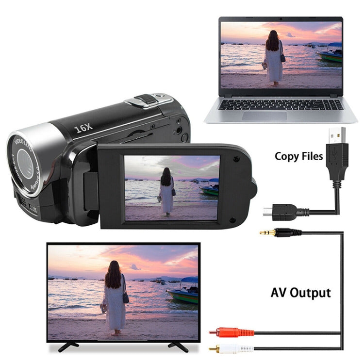 16X Digital Zoom HD 16 Million Pixel Home Travel DV Camera, UK Plug (Black) - Video Cameras by PMC TechLife | Online Shopping South Africa | PMC TechLife | Buy Now Pay Later Mobicred