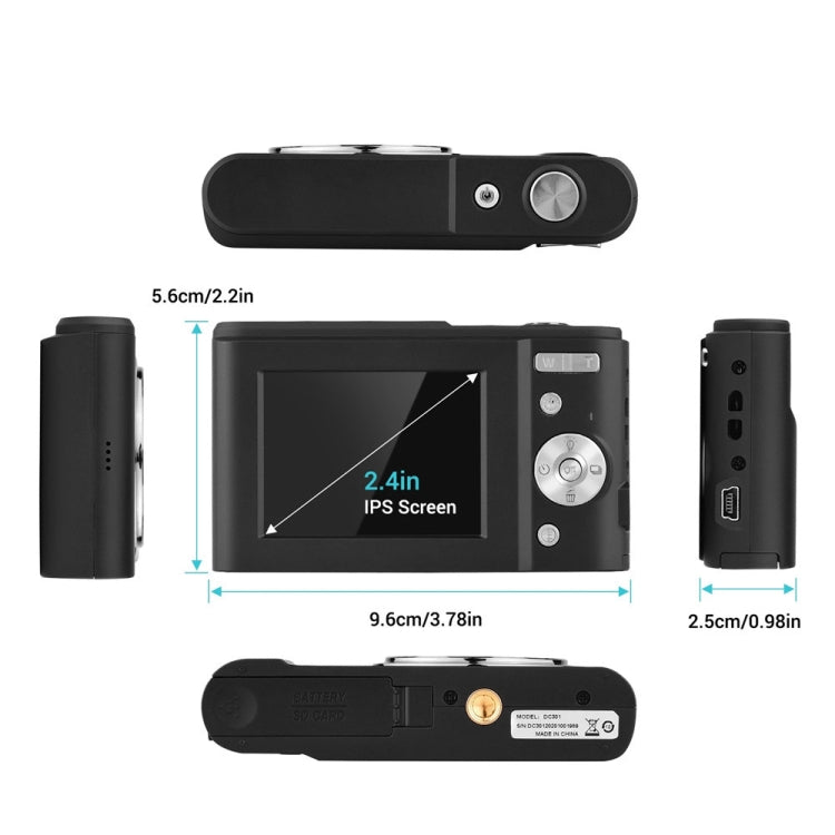 DC311 2.4 inch 36MP 16X Zoom 2.7K Full HD Digital Camera Children Card Camera, US Plug(Silver) - Children Cameras by PMC TechLife | Online Shopping South Africa | PMC TechLife | Buy Now Pay Later Mobicred