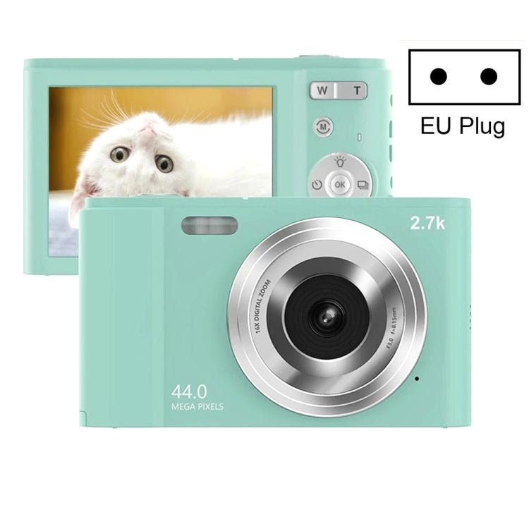 DC302 2.88 inch 44MP 16X Zoom 2.7K Full HD Digital Camera Children Card Camera, EU Plug (Green) - Children Cameras by PMC TechLife | Online Shopping South Africa | PMC TechLife | Buy Now Pay Later Mobicred