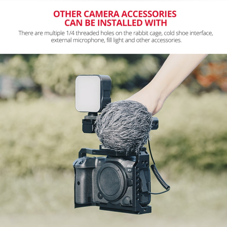 YELANGU C22 YLG0334B Video Camera Cage Stabilizer with Handle for Canon EOS R5/R6 (Black) - free shipping - PMC TechLife - Order now!