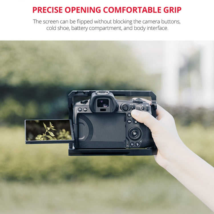 YELANGU C22-A YLG0334B-A Video Camera Cage Stabilizer for Canon EOS R5/R6/R(Black) - free shipping - PMC TechLife - Order now!