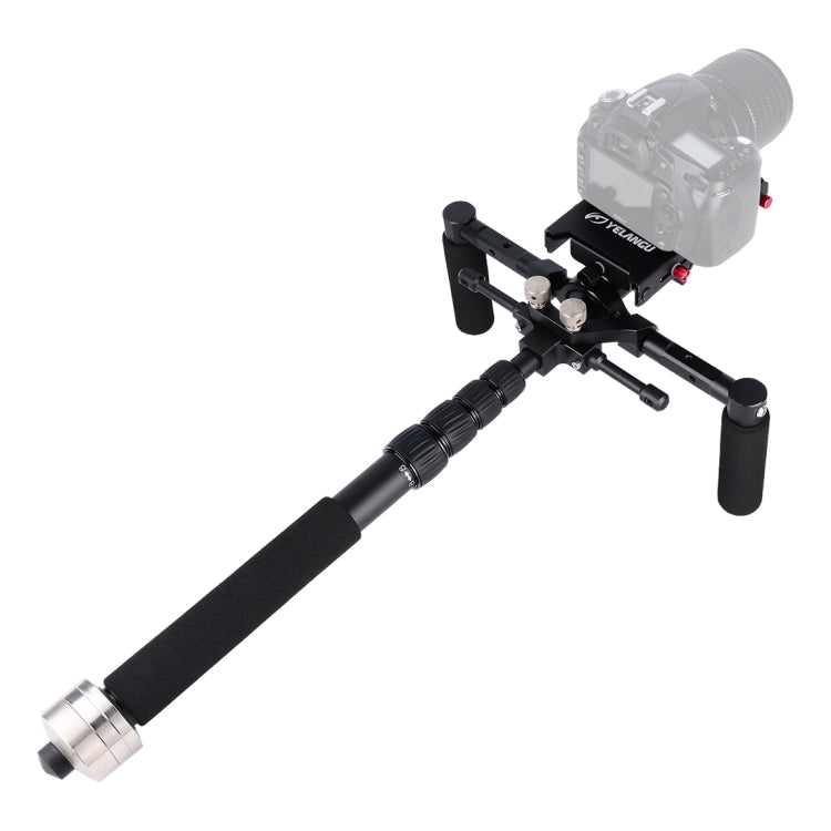 YELANGU S300 4 in 1 Multifunctional Rig + Dual Handheld Shoulder Rig + Monopod + Stabilizer for Cameras / SLR Cameras, Height Range: 63cm-170cm(Black) - free shipping - PMC TechLife - Order now!