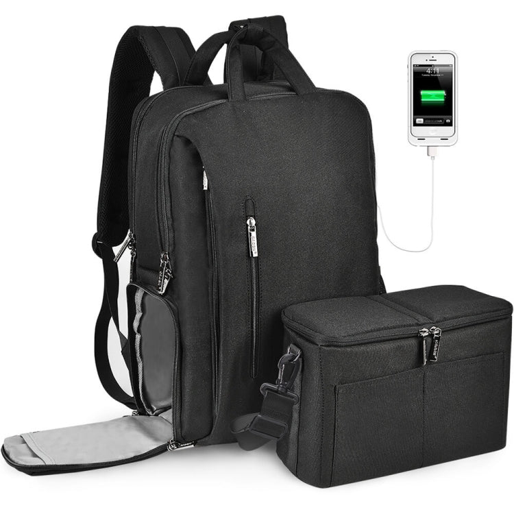 CADeN L5 III Multi-function Digital Camera Dual Shoulders Bag Backpack (Black) - free shipping - PMC TechLife - Order now!