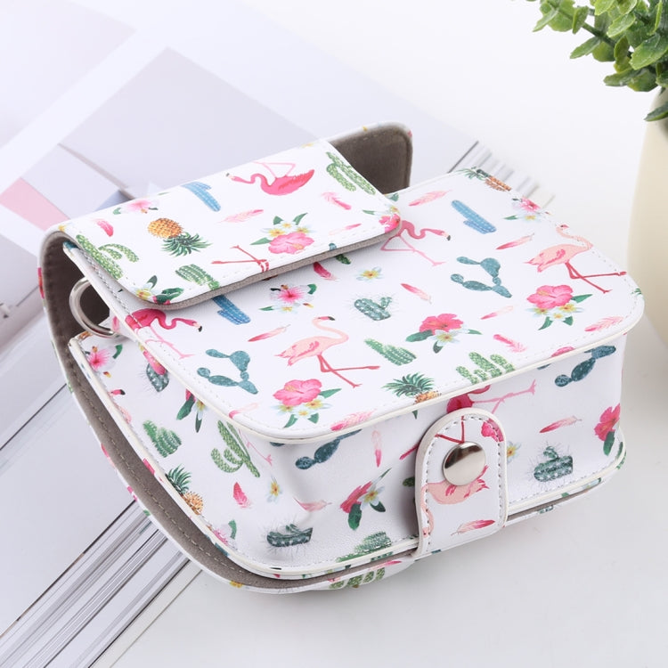 Cactus Flamingo Pattern Full Body Camera PU Leather Case Bag with Strap for FUJIFILM instax mini 9 / mini 8+ / mini 8 - free shipping - PMC TechLife - Order now!