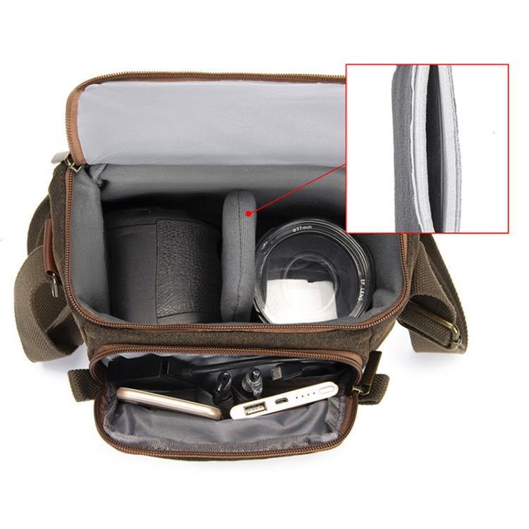 CADEN N1 Large Retro Multifunctional Canvas Waterproof Digital Camera Photography Shoulder Bag(Coffee) - free shipping - PMC TechLife - Order now!