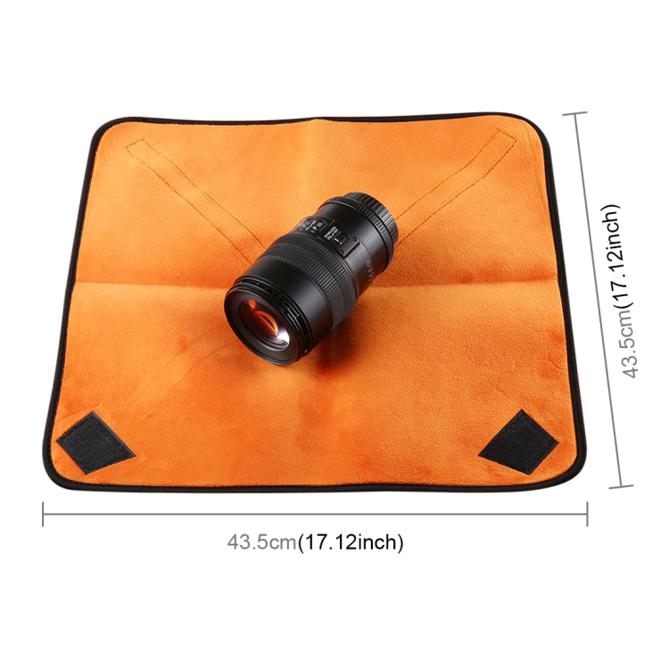 Hundred-folding Cloth Photography Camera SLR Liner Lens Bag Thickening Wrapped Cloth Plus Velvet, Size: 45x45cm (Orange) - free shipping - PMC TechLife - Order now!