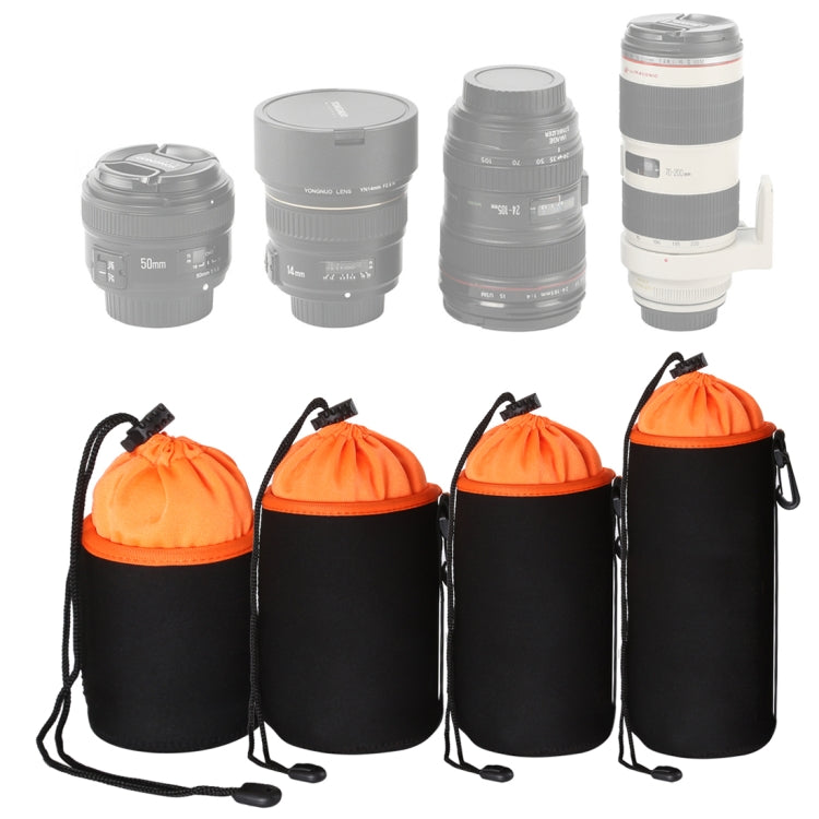 4 in 1 SLR Camera Lens Bag Micro Single Lens Bag Lens Inner Bile Bag Waterproof Protective Case Plus Velvet Thickening (Orange) - free shipping - PMC TechLife - Order now!
