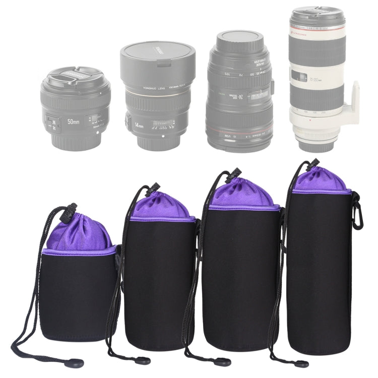 4 in 1 SLR Camera Lens Bag Micro Single Lens Bag Lens Inner Bile Bag Waterproof Protective Case Plus Velvet Thickening (Purple) - free shipping - PMC TechLife - Order now!