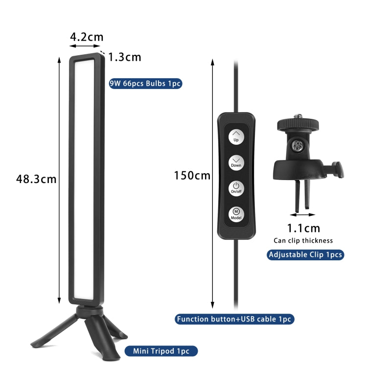 LUXCeO WS66 USB LED Live Video Light 2500K-9000K Bi-color Laptop Conference Fill Light - free shipping - PMC TechLife - Order now!