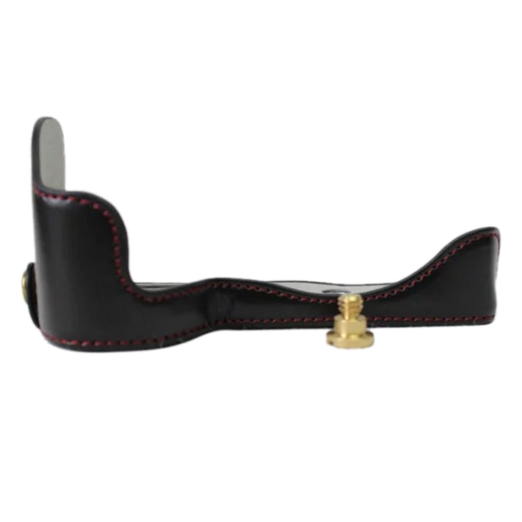 1/4 inch Thread PU Leather Camera Half Case Base for Sony ILCE-A6500 / A6500 (Black) - Half Case by PMC TechLife | Online Shopping South Africa | PMC TechLife | Buy Now Pay Later Mobicred