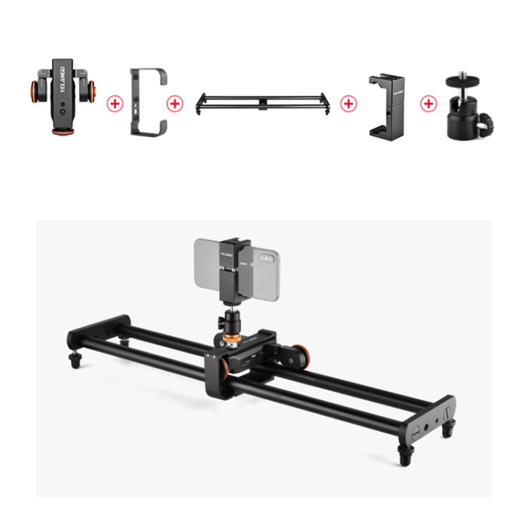 YELANGU L60E 60cm Slide Rail Track + L4 3-Wheel Video Dolly with Phone Clamp & Ballhead - free shipping - PMC TechLife - Order now!