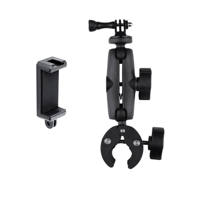 Extended Version 360 Rotation Adjustable Clamp Plier Base Holder with Phone Clamp (Black) - Bicycle Handlebar Mount by PMC TechLife | Online Shopping South Africa | PMC TechLife | Buy Now Pay Later Mobicred