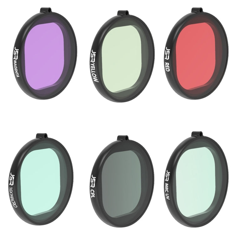 JSR Round Housing Diving 6 in 1 UV + CPL + 16X Macro + Red + Yellow + Purple Lens Filter for GoPro HERO8 Black - free shipping - PMC TechLife - Order now!