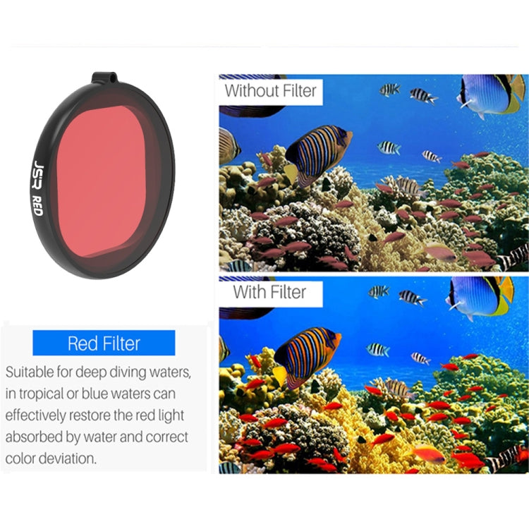 JSR Round Housing Diving 6 in 1 UV + CPL + 16X Macro + Red + Yellow + Purple Lens Filter for GoPro HERO8 Black - free shipping - PMC TechLife - Order now!