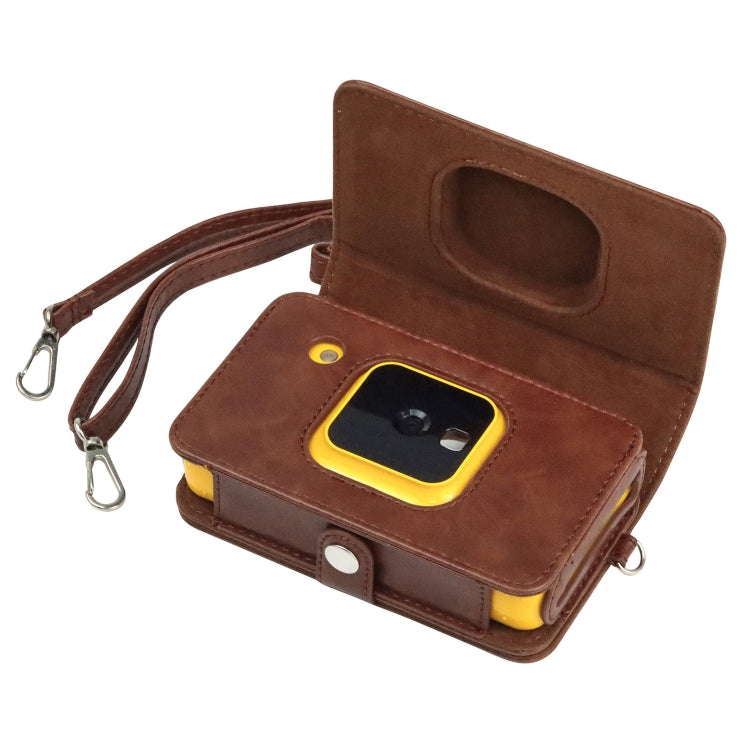 For Kodak Mini Shot2 C210 instax Full Body Camera PU Leather Case Bag with Strap(Brown) - free shipping - PMC TechLife - Order now!