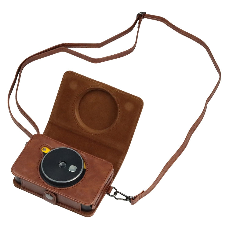 For Kodak Mini Shot2 Retro / C210R instax Full Body Camera PU Leather Case Bag with Strap (Brown) - Leather Bag by PMC TechLife | Online Shopping South Africa | PMC TechLife | Buy Now Pay Later Mobicred