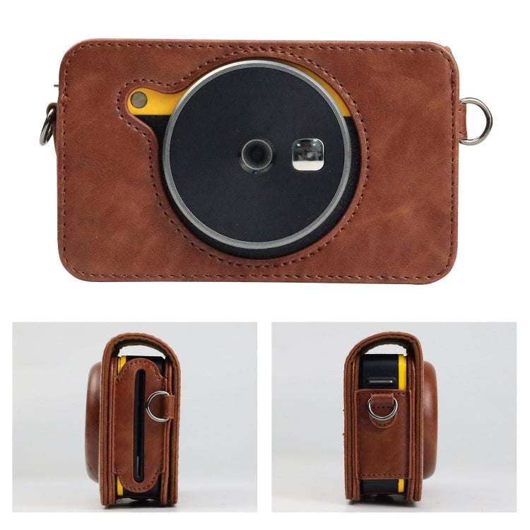 For Kodak Mini Shot2 Retro / C210R instax Full Body Camera PU Leather Case Bag with Strap (Brown) - Leather Bag by PMC TechLife | Online Shopping South Africa | PMC TechLife | Buy Now Pay Later Mobicred