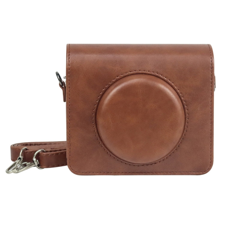 For Kodak Mini Shot 3 Square Retro / C300R instax Full Body Camera PU Leather Case Bag with Strap(Brown) - free shipping - PMC TechLife - Order now!