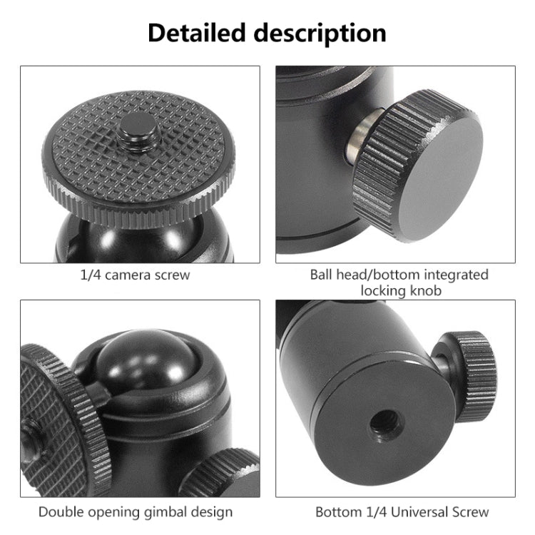 BEXIN K18A Mini 360 Degree Rotation Panoramic Metal Ball Head - free shipping - PMC TechLife - Order now!