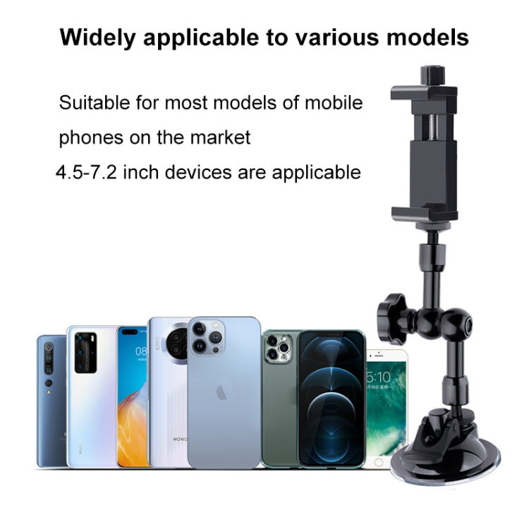 27cm Single Suction Cup Articulating Friction Magic Arm Phone Clamp Mount (Black) - Holder by PMC TechLife | Online Shopping South Africa | PMC TechLife | Buy Now Pay Later Mobicred