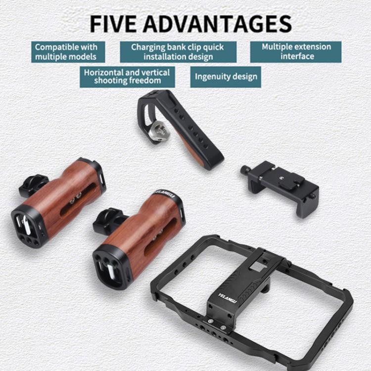 YELANGU LW101 Vlogging Live Broadcast LED Selfie Light Mic Smartphone Video Rig Handles Stabilizer Kits - free shipping - PMC TechLife - Order now!