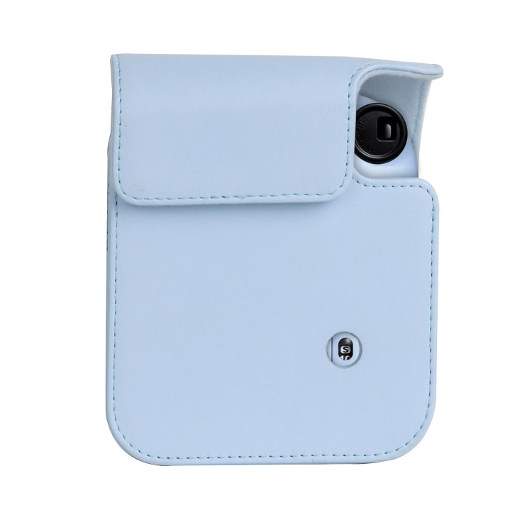 For FUJIFILM instax mini 12 Full Body Leather Case Camera Bag with Strap (Blue) - Leather Bag by PMC TechLife | Online Shopping South Africa | PMC TechLife | Buy Now Pay Later Mobicred