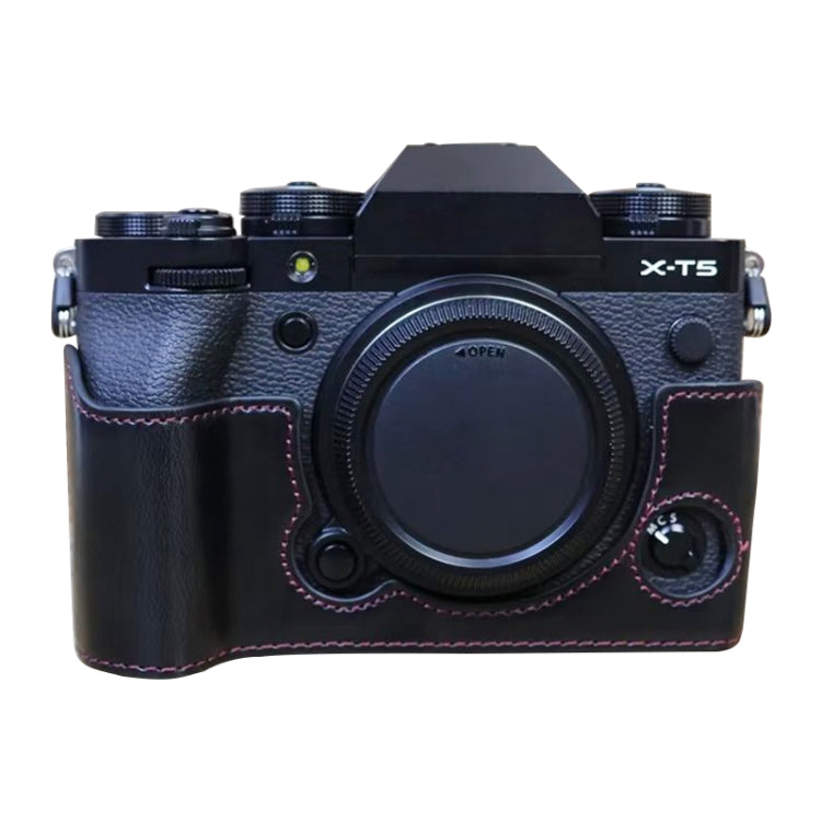 For FUJIFILM X-T5 1/4 inch Thread PU Leather Camera Half Case Base (Black) - Half Case by PMC TechLife | Online Shopping South Africa | PMC TechLife | Buy Now Pay Later Mobicred