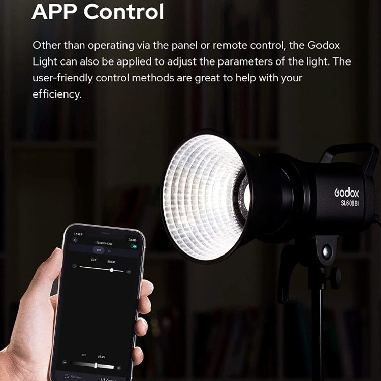 Godox SL60IIBi 75W Bi-Color 2800K-6500K LED Video Light(EU Plug) - free shipping - PMC TechLife - Order now!