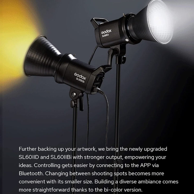 Godox SL60IIBi 75W Bi-Color 2800K-6500K LED Video Light(US Plug) - free shipping - PMC TechLife - Order now!