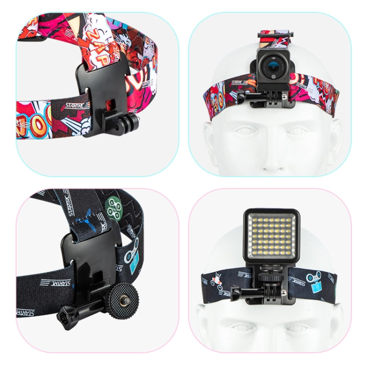 STARTRC Adjustable Head Strap Vlog FPV POV Mount Belt for GoPro, Insta360, DJI Osmo Action and Other Action Cameras(Black) - Head Belt by STARTRC | Online Shopping South Africa | PMC TechLife | Buy Now Pay Later Mobicred