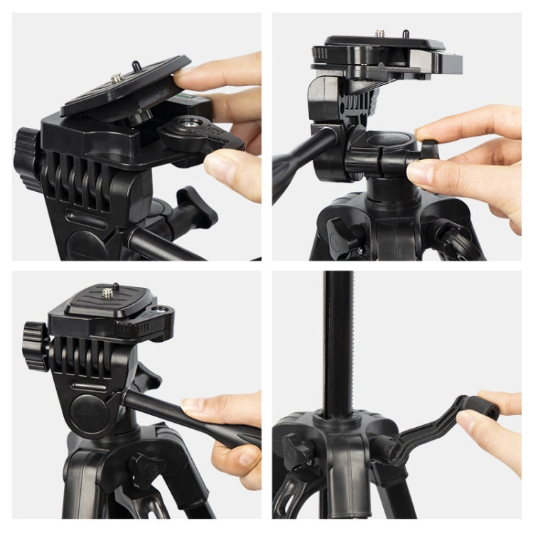3388 1.3m Portable Phone Live Selfie Tripod DV SLR Camera Stand (Black) - Tripods by PMC TechLife | Online Shopping South Africa | PMC TechLife | Buy Now Pay Later Mobicred