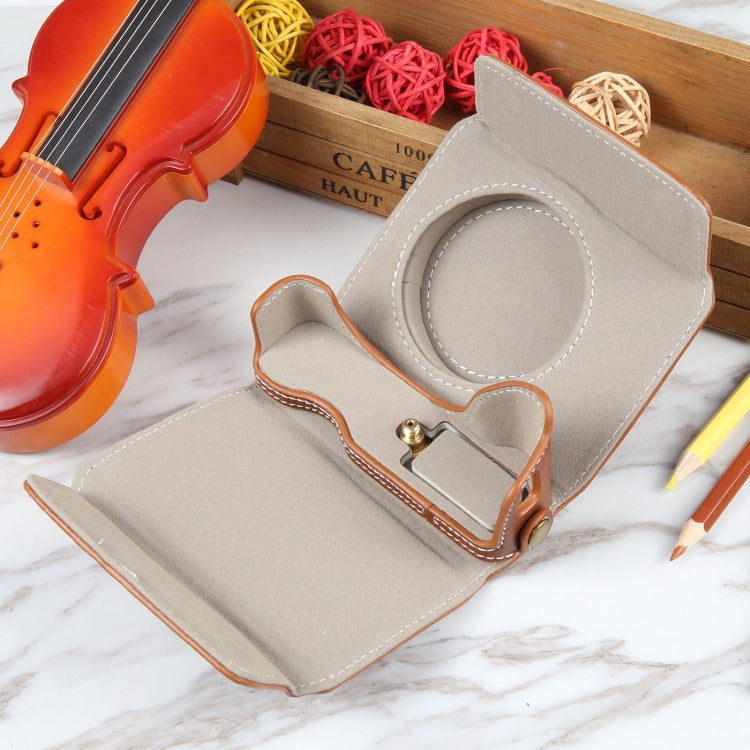 For Canon PowerShot G7 X Full Body Camera PU Leather Camera Case Bag with Strap (Brown) - Leather Bag by PMC TechLife | Online Shopping South Africa | PMC TechLife | Buy Now Pay Later Mobicred