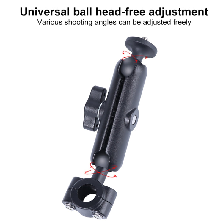 25mm Ballhead Car Front Seat Handlebar Fixed Mount Holder with Tripod Adapter & Screw & Phone Clamp & Anti-lost Silicone Case for GoPro, Insta360, DJI and Other Action Cameras - Connection Mount by PMC TechLife | Online Shopping South Africa | PMC TechLife | Buy Now Pay Later Mobicred