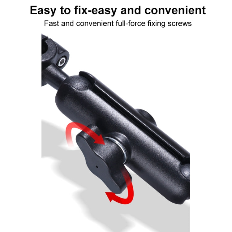 25mm Ballhead Car Front Seat Handlebar Fixed Mount Holder with Tripod Adapter & Screw & Phone Clamp & Anti-lost Silicone Case for GoPro, Insta360, DJI and Other Action Cameras - Connection Mount by PMC TechLife | Online Shopping South Africa | PMC TechLife | Buy Now Pay Later Mobicred