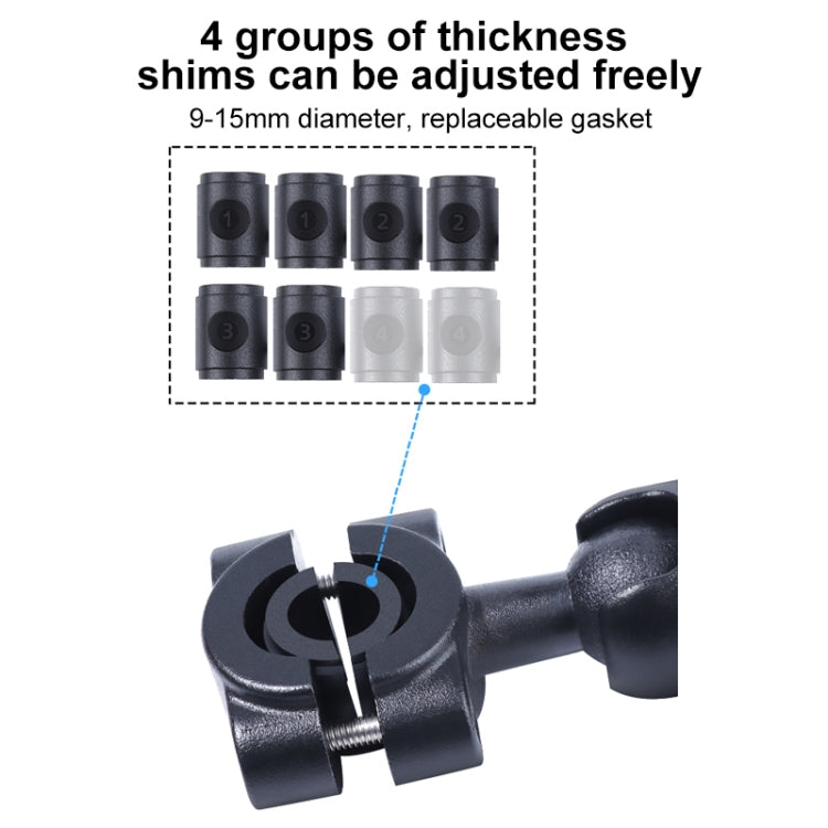 25mm Ballhead Car Front Seat Handlebar Fixed Mount Holder with Tripod Adapter & Screw & Phone Clamp & Anti-lost Silicone Case for GoPro, Insta360, DJI and Other Action Cameras - Connection Mount by PMC TechLife | Online Shopping South Africa | PMC TechLife | Buy Now Pay Later Mobicred