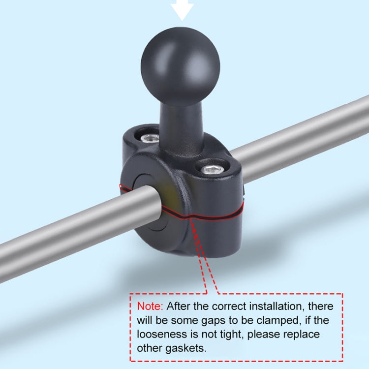 25mm Ballhead Car Front Seat Handlebar Fixed Mount Holder with Tripod Adapter & Screw & Phone Clamp & Anti-lost Silicone Case for GoPro, Insta360, DJI and Other Action Cameras - Connection Mount by PMC TechLife | Online Shopping South Africa | PMC TechLife | Buy Now Pay Later Mobicred