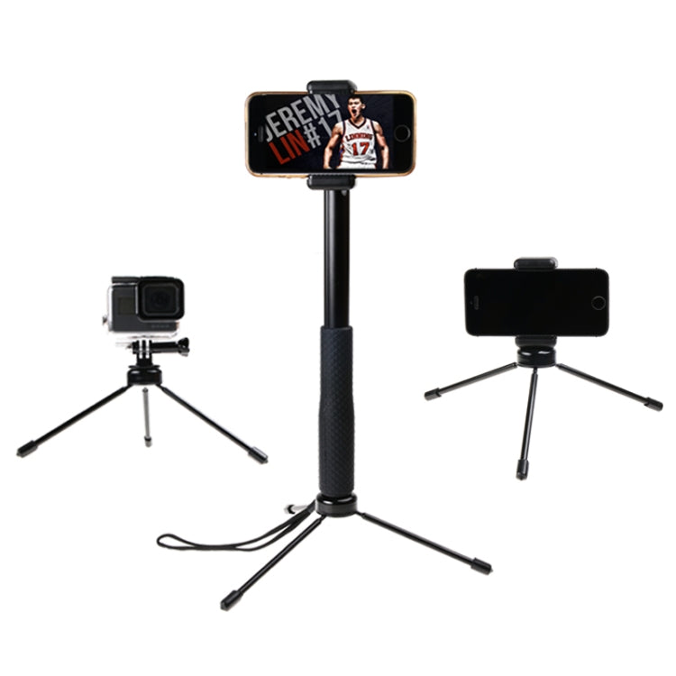 30-93cm Grip Foldable Tripod Holder Multi-functional Selfie Stick Monopod for GoPro, Insta360, DJI and Other Action Cameras, Phones - Extendable Pole by PMC TechLife | Online Shopping South Africa | PMC TechLife | Buy Now Pay Later Mobicred
