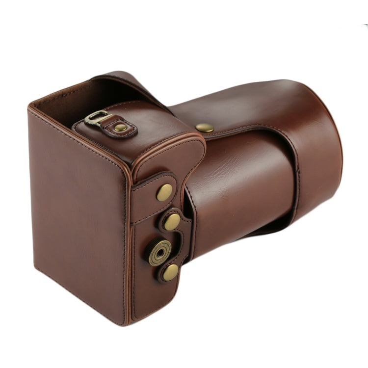 Full Body Camera PU Leather Case Bag for Canon EOS 760D / 750D (18-135mm Lens) (Coffee) - free shipping - PMC TechLife - Order now!