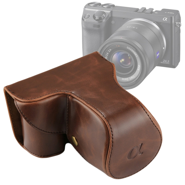 Full Body Camera PU Leather Case Bag with Strap for Sony NEX 7 / F3 (18-55mm Lens)(Coffee) - free shipping - PMC TechLife - Order now!