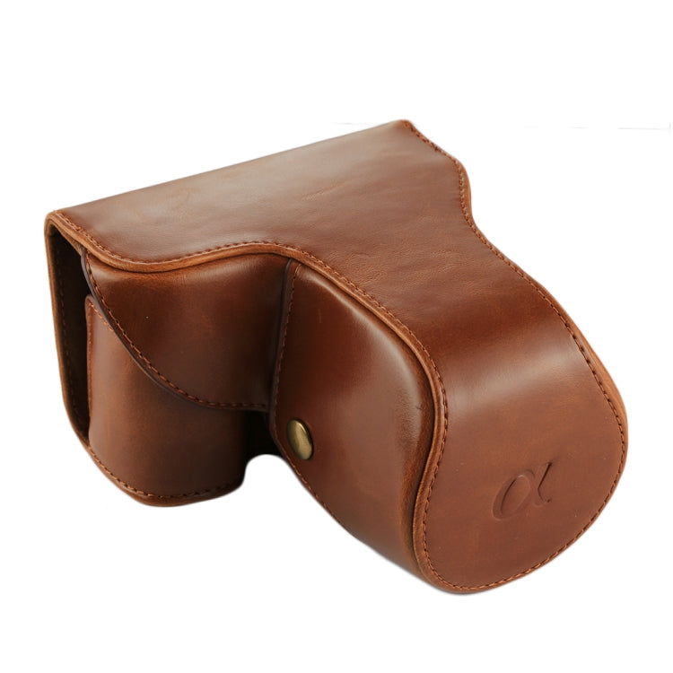 Full Body Camera PU Leather Case Bag with Strap for Sony NEX 7 / F3 (18-55mm Lens)(Brown) - free shipping - PMC TechLife - Order now!