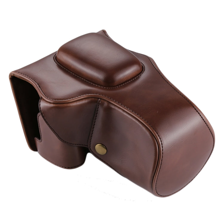 Full Body Camera PU Leather Case Bag for Canon EOS 200D  (18-55mm Lens)(Coffee) - free shipping - PMC TechLife - Order now!