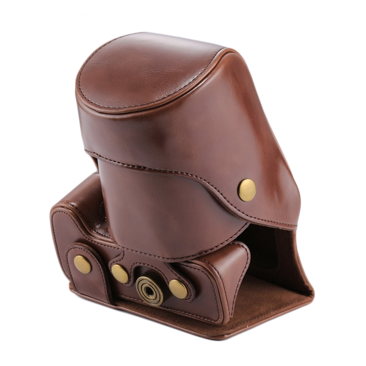 Full Body Camera PU Leather Case Bag for Canon EOS 200D  (18-55mm Lens)(Coffee) - free shipping - PMC TechLife - Order now!