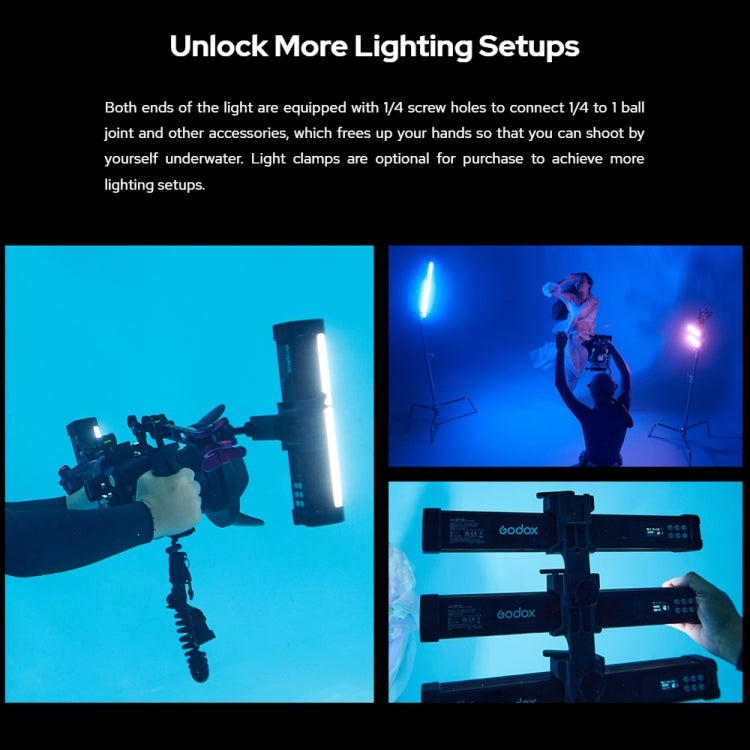 Godox WT25R Waterproof Tube Light  25cm RGB Photo Video Fill Light - free shipping - PMC TechLife - Order now!