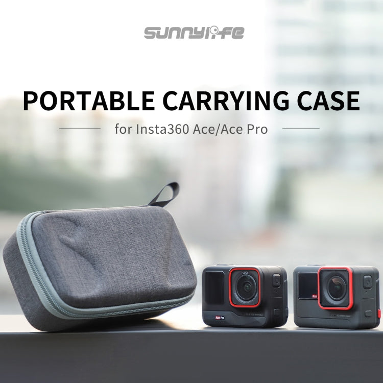 For Insta360 Ace / Ace Pro Sunnylife Portable Carrying Case Handbag Mini Travel Case Organizer Protective Bag (Black) - Case & Bags by Sunnylife | Online Shopping South Africa | PMC TechLife | Buy Now Pay Later Mobicred