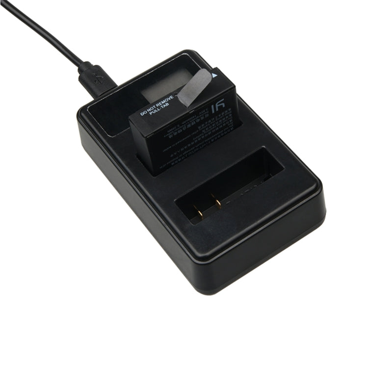 LCD Screen Dual Batteries Charger with USB Cable for Xiaoyi 4K Sport Camera, Displays Charging Capacity (XM47) - Charger by PMC TechLife | Online Shopping South Africa | PMC TechLife | Buy Now Pay Later Mobicred