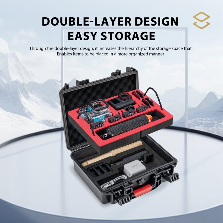 For Insta360 Ace / Ace Pro STARTRC Waterproof Dual-layer Suitcase Storage Box (Black) - free shipping - PMC TechLife - Order now!