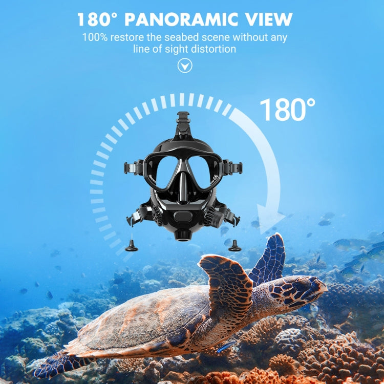 Water Sports Diving Snorkeling Mask Swimming Glasses for GoPro, Insta360, DJI and Other Action Cameras (Black) - Diving Mask by PMC TechLife | Online Shopping South Africa | PMC TechLife